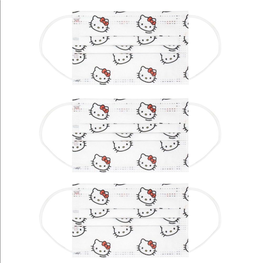 Hello Kitty Disposable Face Mask 3pc Child size